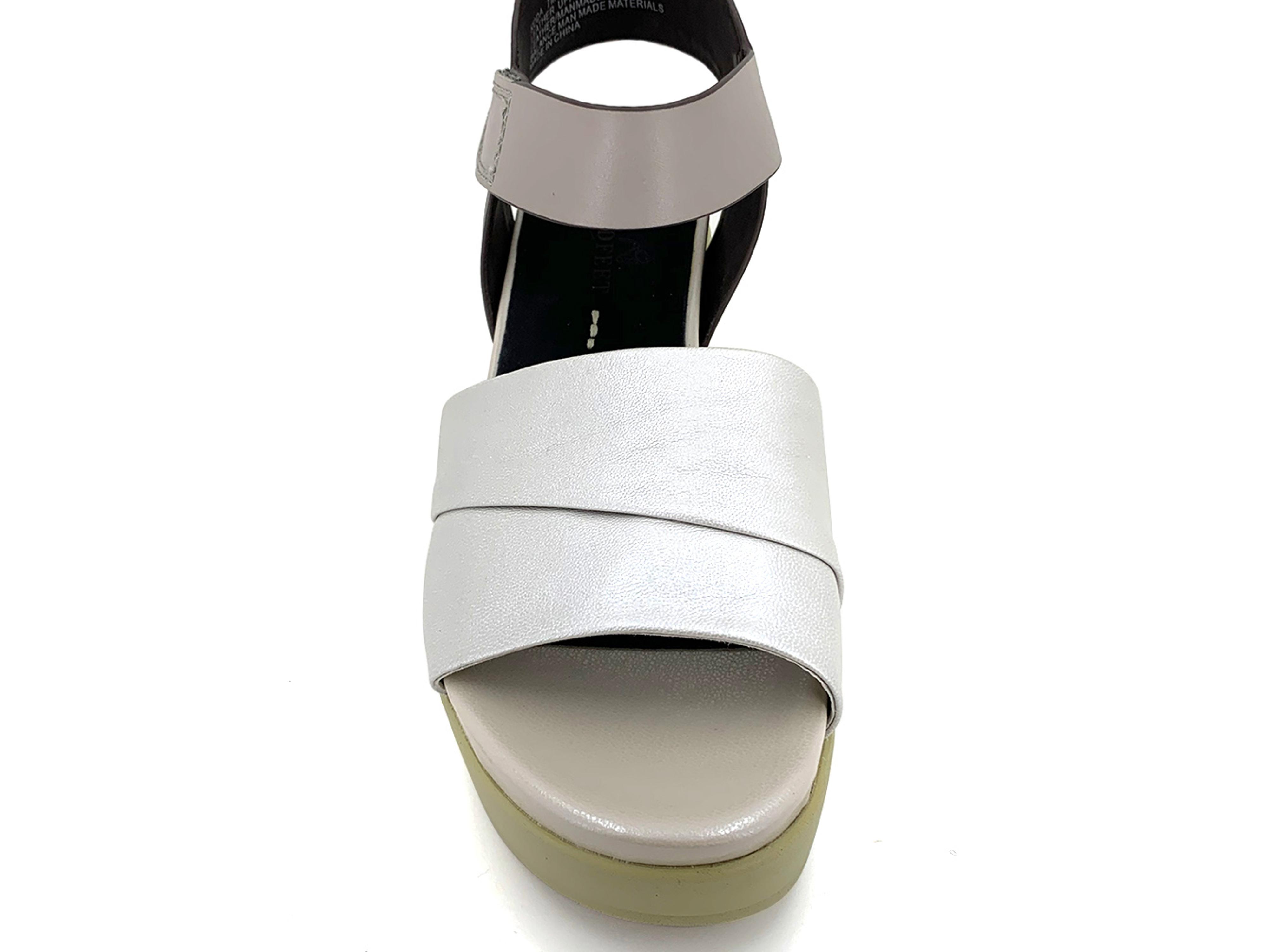 Naked Feet Koda Platform Sandal Off White : The Shoe Spa