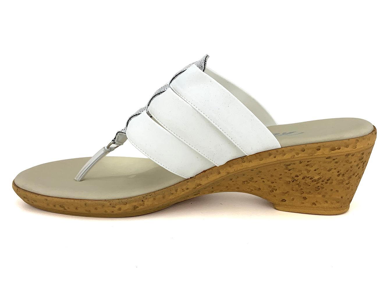 Onex Shana Women's Thong Sandal White Shimmer : The Shoe Spa