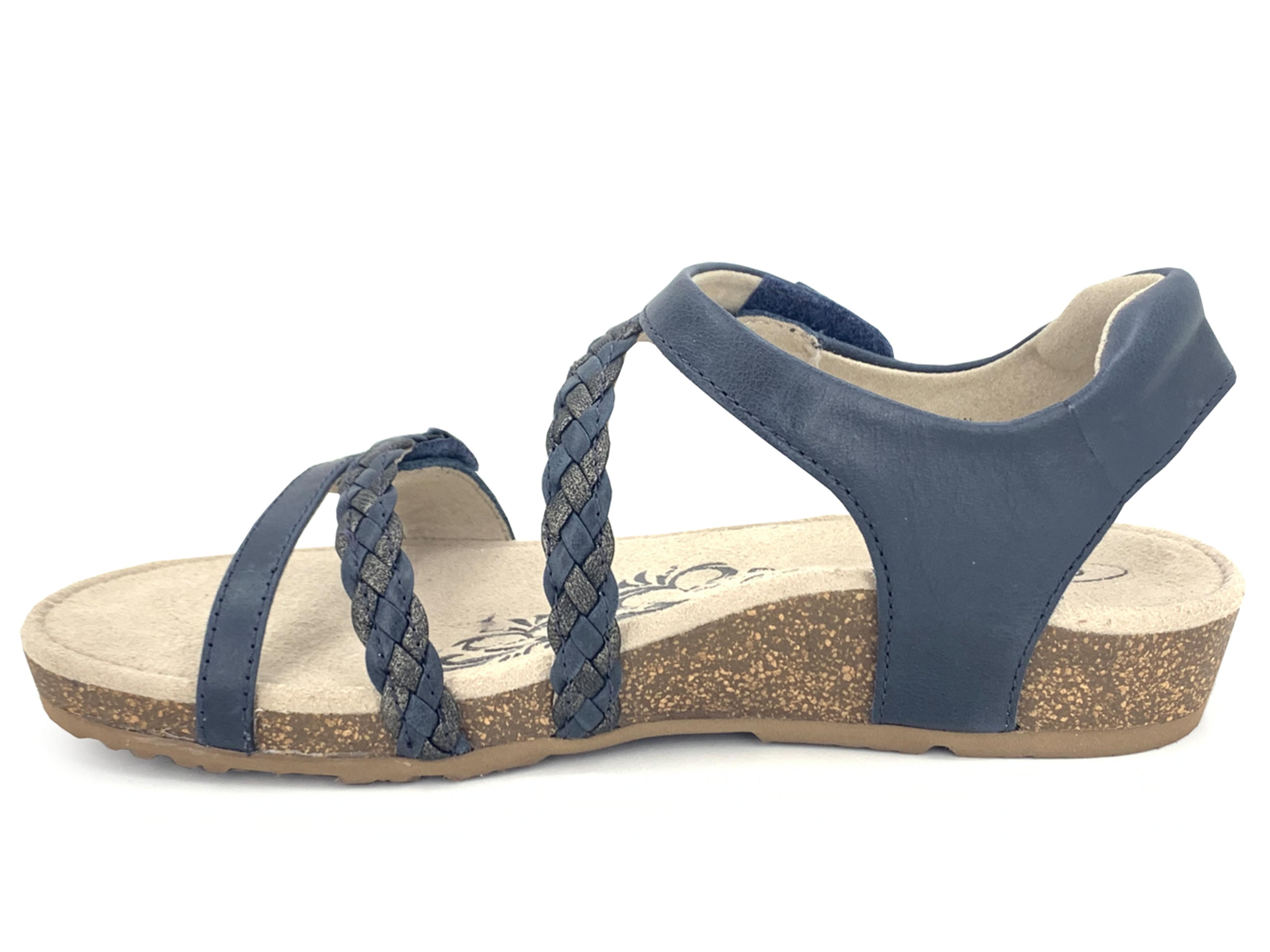 Aetrex Jillian Quarter Strap Sandal Navy : The Shoe Spa