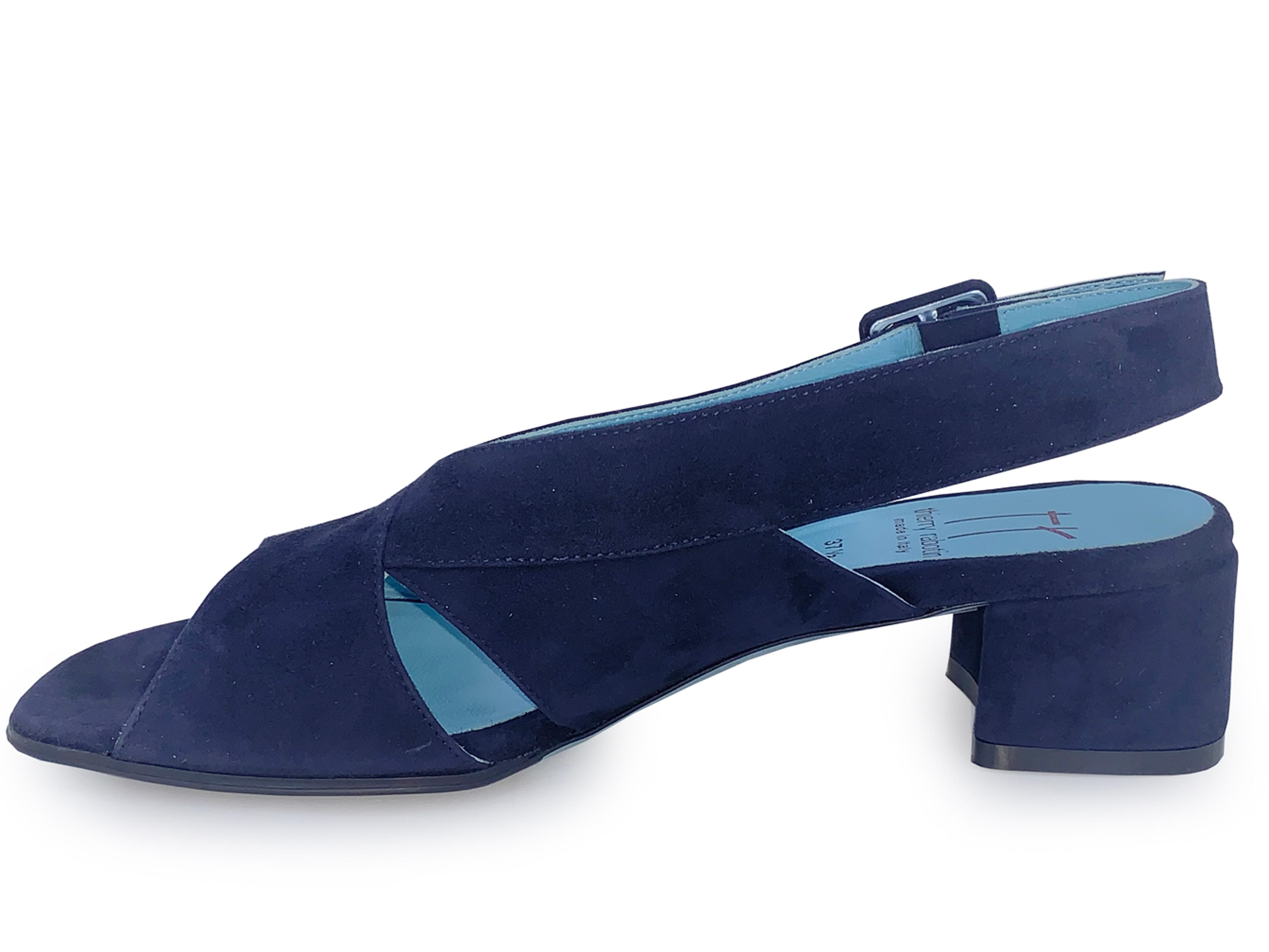 Thierry Rabotin Patroclo Women`s Sling-back Sandal Navy : The Shoe Spa
